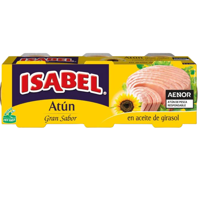 Thon en huile de tournesol Isabel – boite de 3